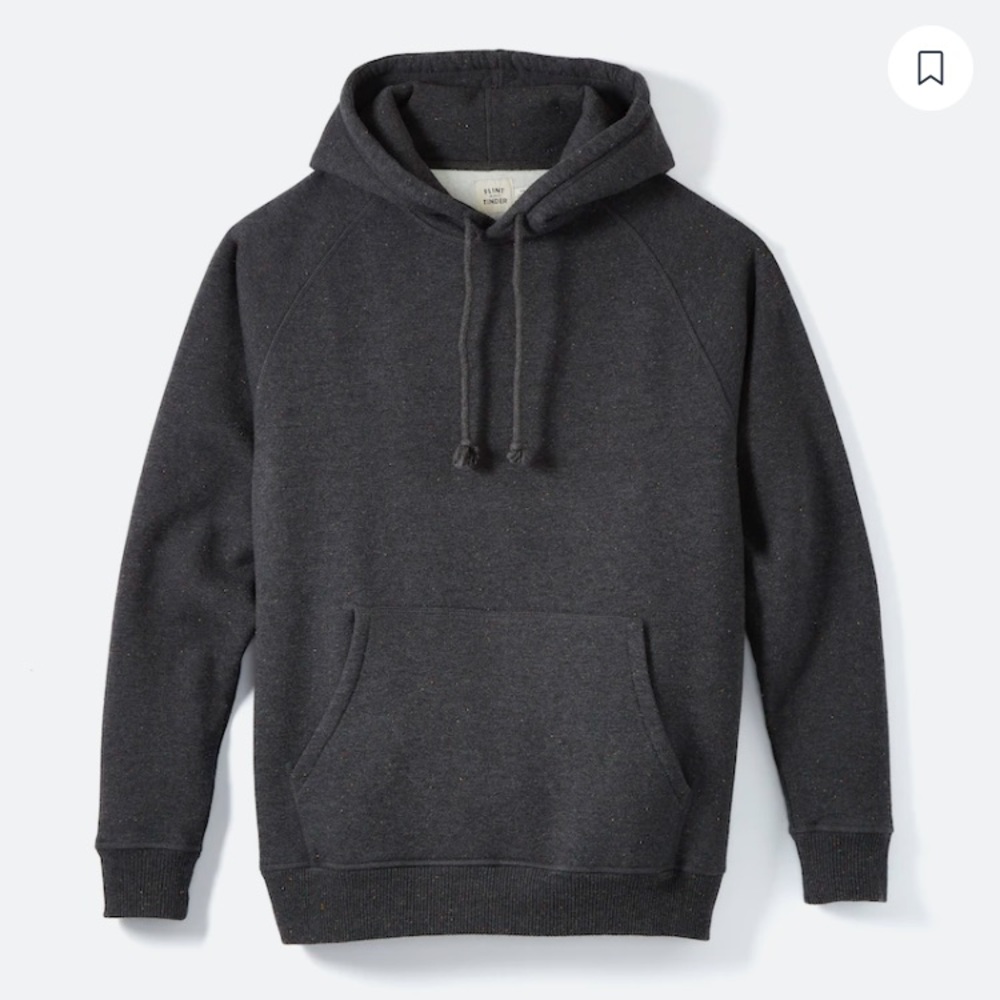 Speckle Fleece Pullover Hoodie in Charcoal